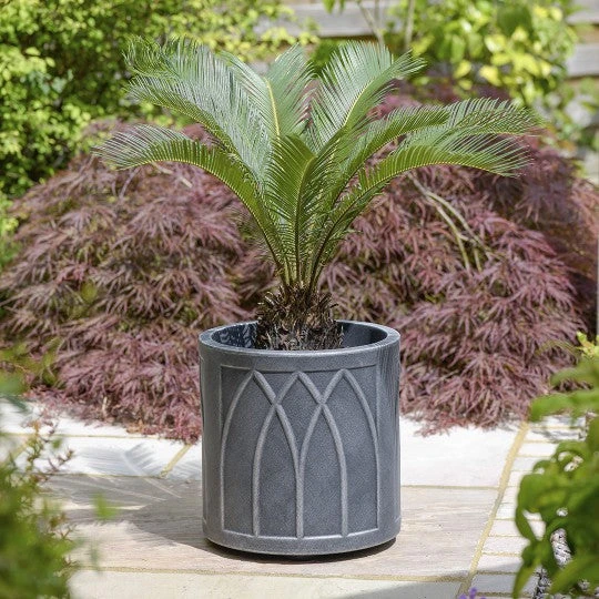 Stewart Versailles Round Planter Pewter Effect 32cm 4 Stewart Versailles Round Planter Pewter Effect 32cm - Image 2