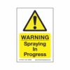 Treehog SS0052 Corex Safety Sign Warning Spraying In Progress